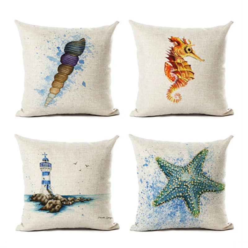 نجم البحر المخدة غطاء الوسادة مربع كنبة مكتب سيارة كسوة وسائد للزينة نجم البحر المخدة غطاء الوسادة مربع كنبة مكتب سيارة كسوة وسائد للزينة