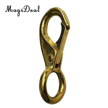 

MagiDeal Heavy Duty Pure Brass Fixed Eye Marine Boat Snap Hook Buckle for Fishing Flatable Sail Canoe Kayak Boat Accessories
