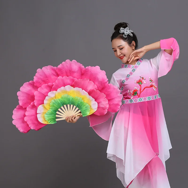 

FEECOLOR 15pair Spanish Dancing peony handfan double-sided large Flower petals group Belly Dance performance prop stage fan