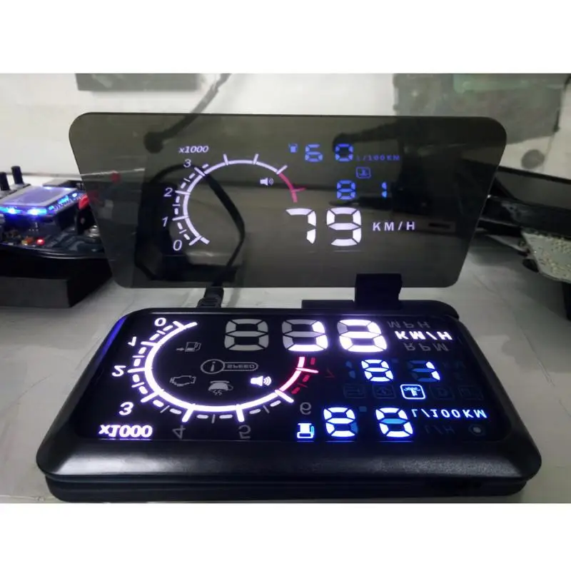 

VODOOL 6'' HUD Head Up Display Auto LCD Digital Windscreen Projector Vehicle SUV Phone GPS Navigation Holder Head Up Car HUD