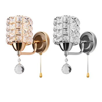 

Crystal Wall Lamp LED Wall Light E14 Base Crystal Modern Wall Sconce Bedroom Corridor Living Room Lights For Home Lighting