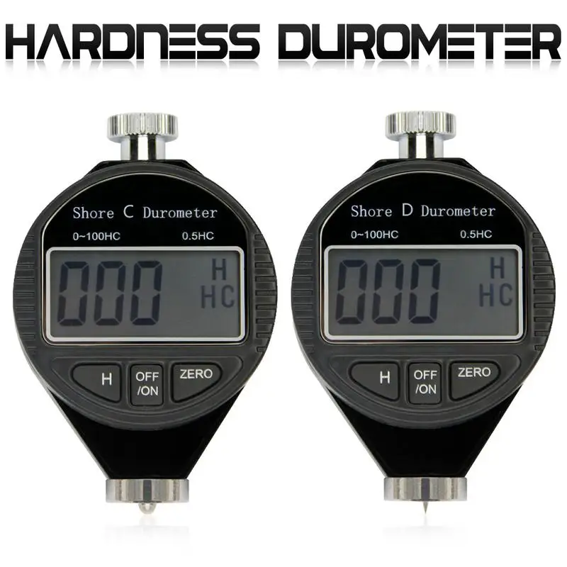 

Digital Rubber Hardness Tester Shore Durometer Precision Hardness Meter 0-100HA Digital Durometer LCD Display Shore C Hardness