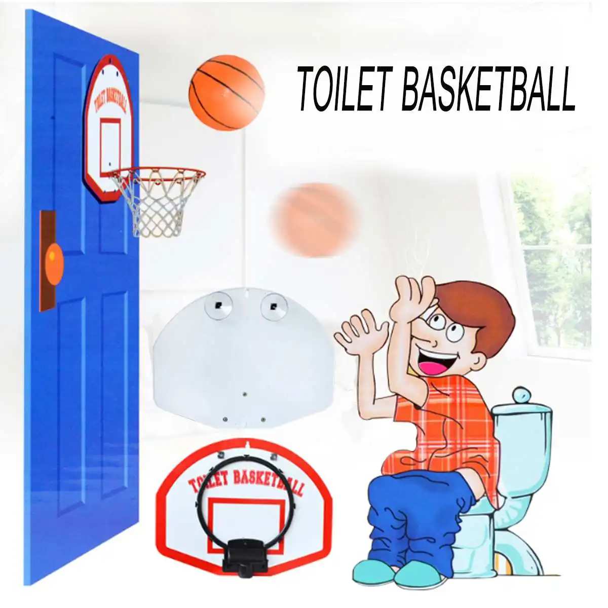Баскетбольные наборы для туалета 1 корзина + 3 баскетбольные мячи Детская игрушка для ванной забавная баскетбольная игра для взрослых