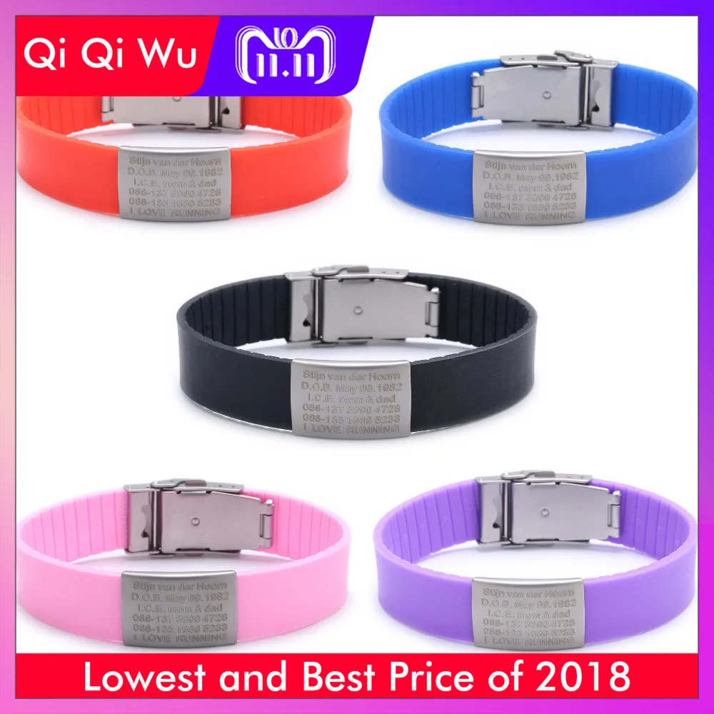 Custom Children ID Bracelet Child Engraved Identification Bracelets