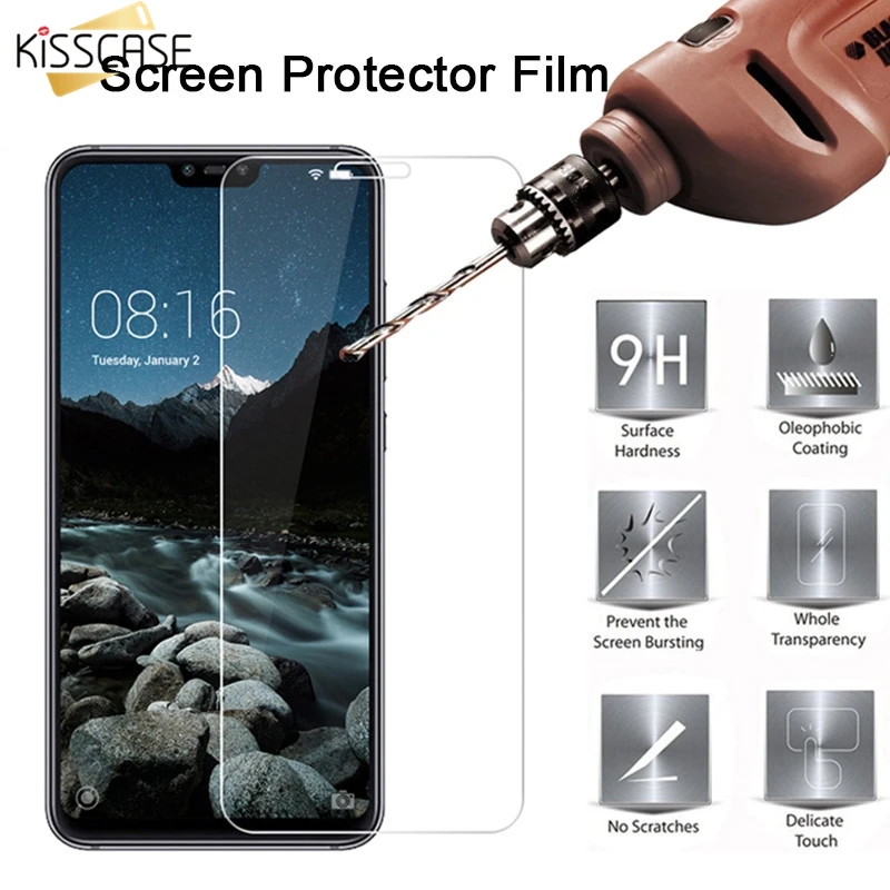 KISSCASE HD полное покрытие закаленное стекло для Xiaomi Redmi Note 5 6 pro Mi 8 lite A2 A1 защитная