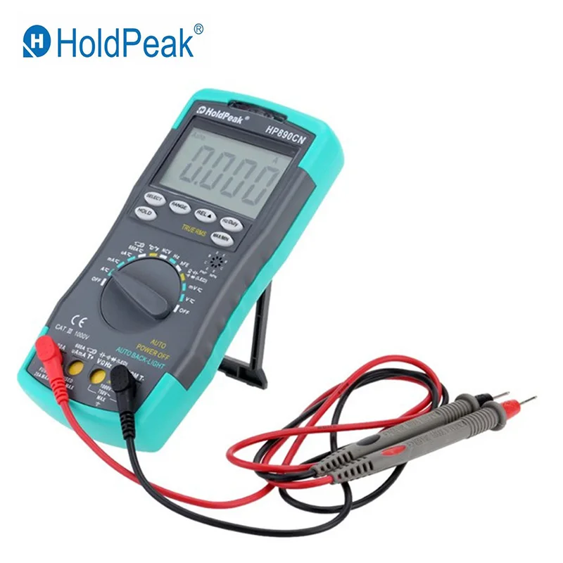 

Holdpeak HP-890CN Digital Multimeter AC/DC Ammeter Voltmeter Ohm Portable Meter Resistance Frequency Temperature Cycle Test