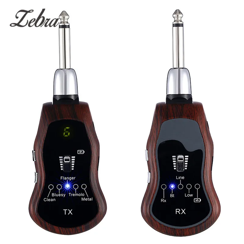 

5 In1 Wireless Guitar Effects Bluetooth Transmitter Receiver Rechargeable wireless Guitar System for Electric Guitars Bass
