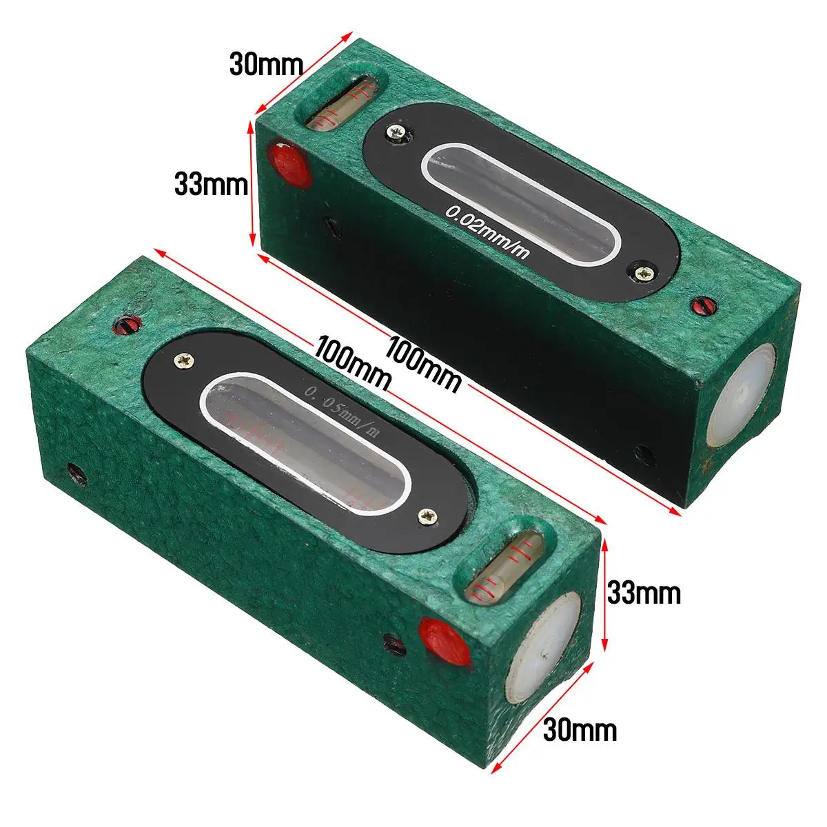 

Accuracy 0.02 / 0.05mmPrecisionn Spirit Level Graduation 100mm Bar Tool Leveler Bubble Vials Horizontal Bar Level Measurement