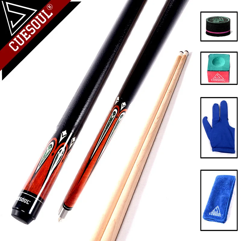 

CUESOUL High Quality Maple Billiard Cues Shaft 13mm Tips 1/2 Split Pool Billiards Cue Stick 58 Inch