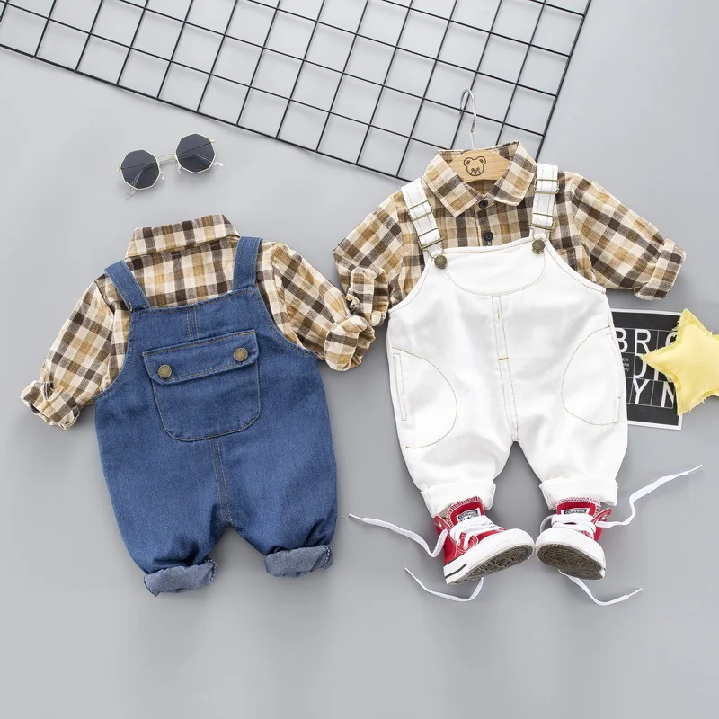 New Spring Cotton Boys Clothes 2019 Shirt Fashion Kids Casual 2 Piece Sets Children BC028 |