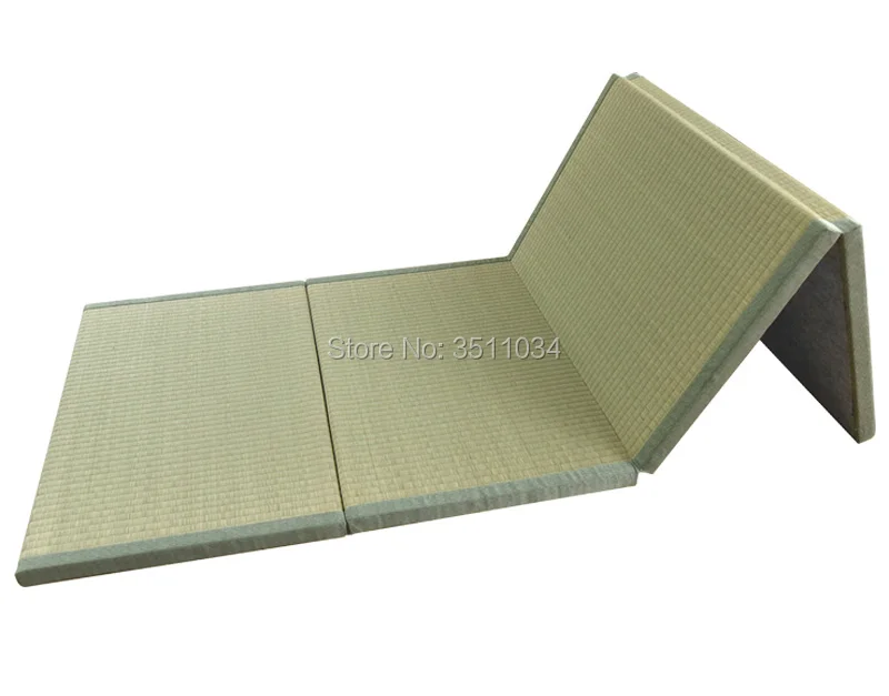 Folding Japanese Traditional Tatami Mattress Mat Foldable Floor Straw Rushes Grass Mat For Yoga Sleeping Tatami Mat Flooring