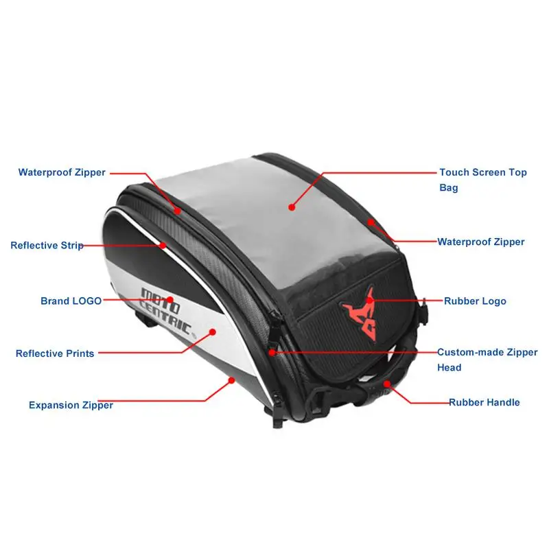 Мотоцикл сенсорный экран Танк сумка высокой емкости шлем сумка для хранения Мотокросс Рюкзак велосипедиста заднего сиденья сумка переносная сумка
