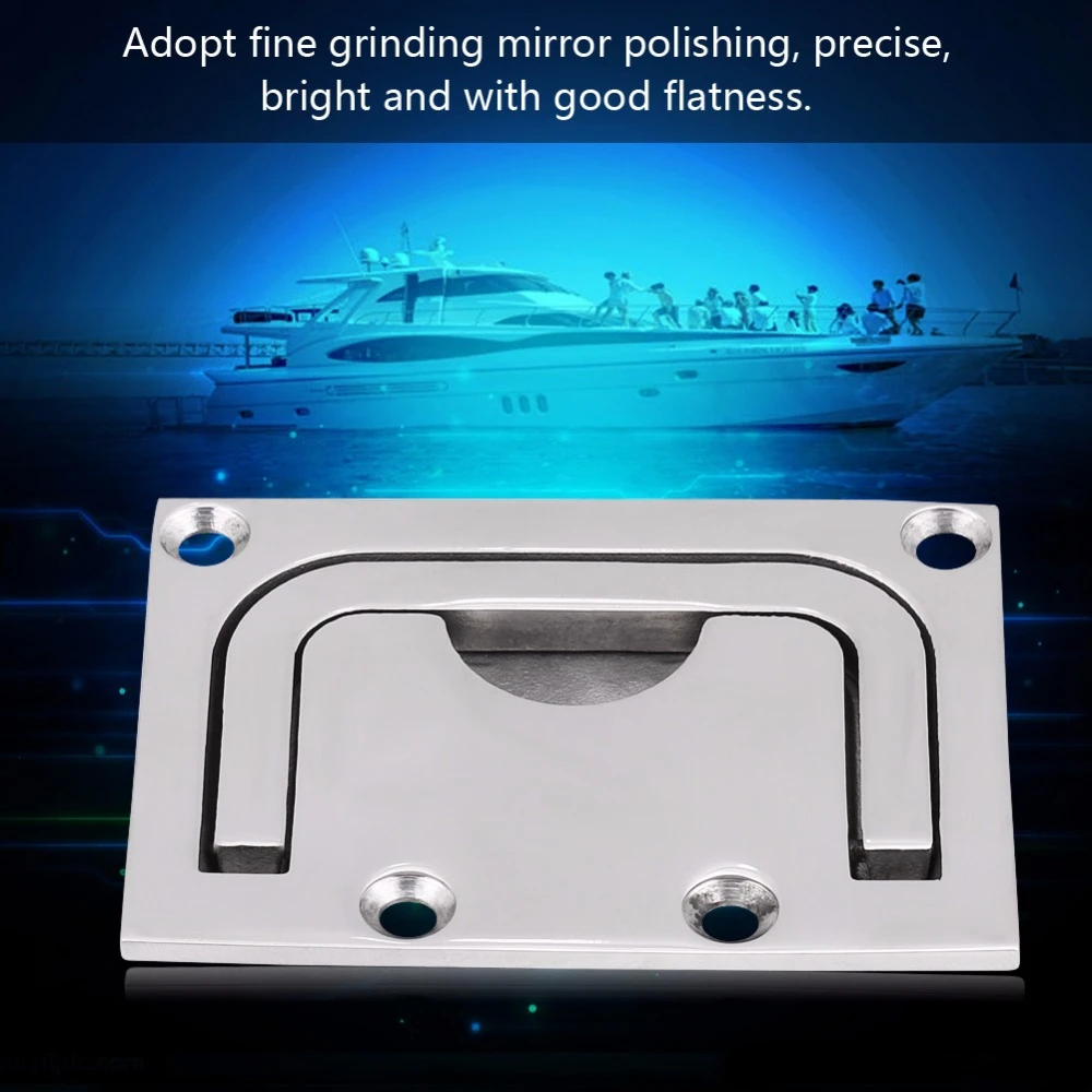  BIFI-Boat 316 Stainless Steel Flush Hatch Locker Cabinet Lift Pull Handle for Marine Yacht