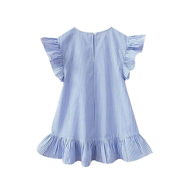 Summer  Kids Baby Girls Dress Tassel Ruffles Sundress Party Casual Short Sleeve Princess Dresses Clothes
