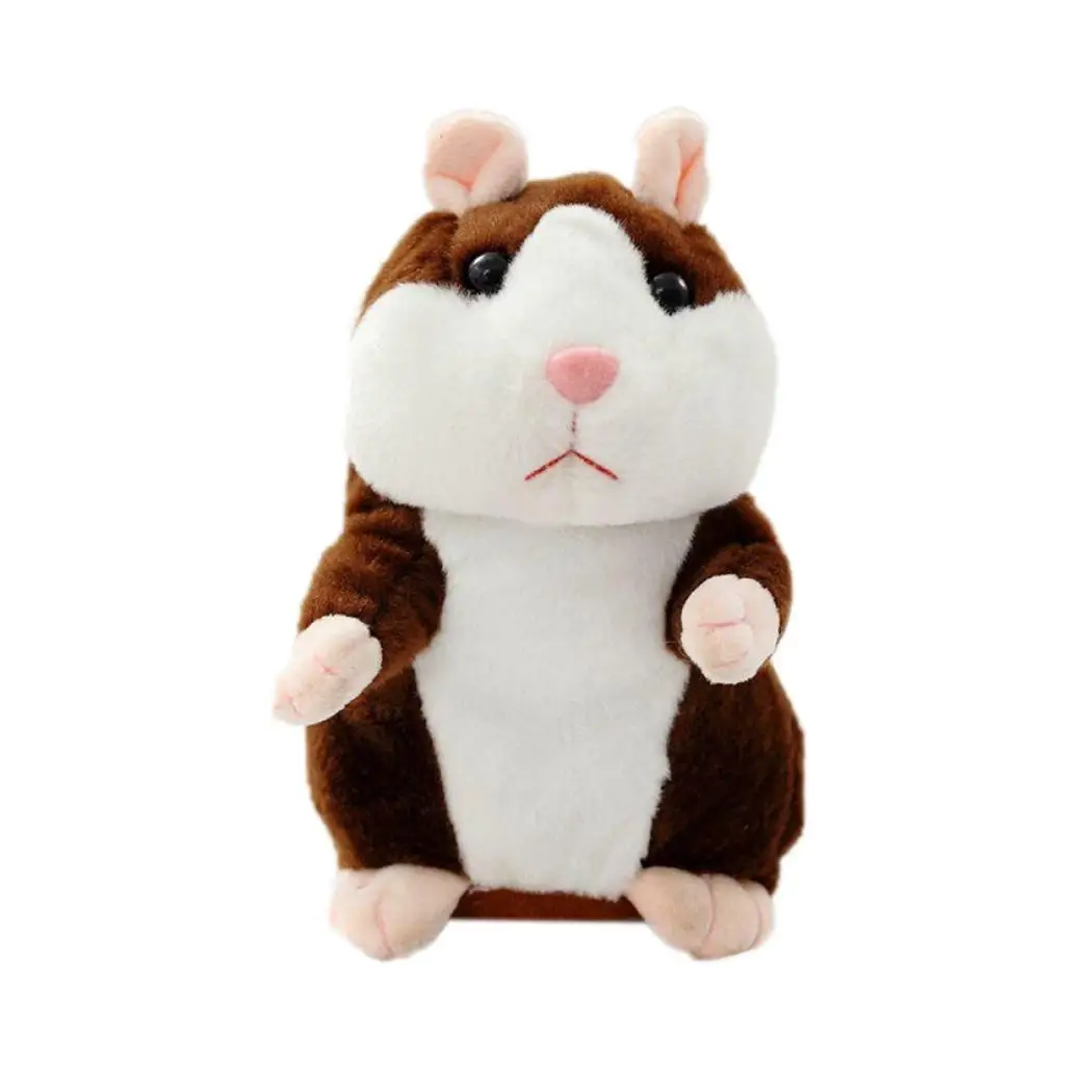 

Dropshipping Promotion 15cm Lovely Talking Hamster Speak Talk Sound Record Repeat Stuffed Plush Animal Kawaii Hamster Toys