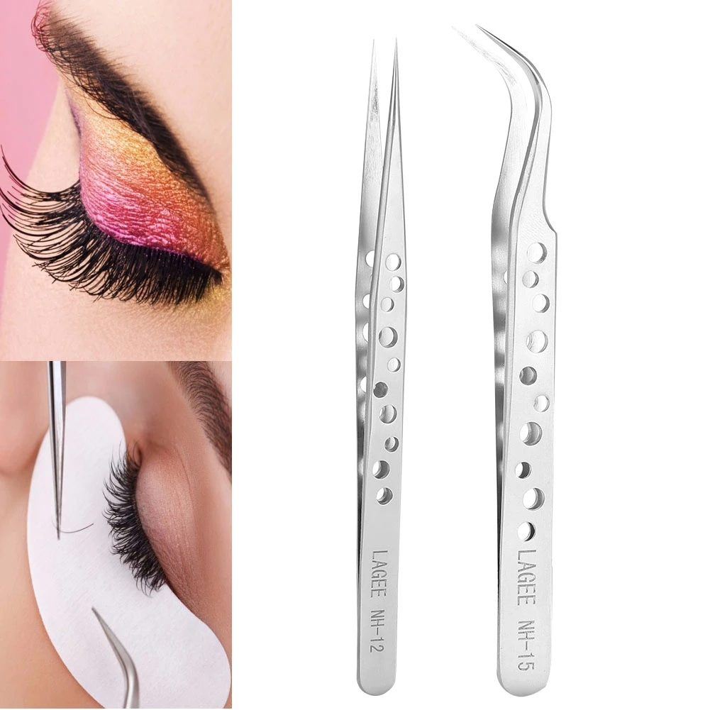 

Grafting False Eyelashes Stainless Steel Tweezers Eye Lashes Extension Tool
