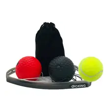 Боксерские мячики для тренировки реакции Набор для бокс скорость боксерские тренировочные боксерские вентиляционные мяч силиконовый повязка от пота руки глаз Учебные головы-манекены-крепление