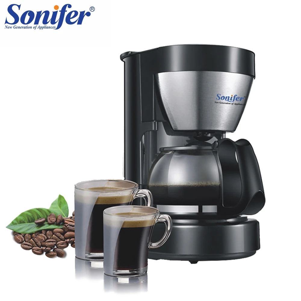 0.65L Electric Drip Coffee Maker household coffee machine 6 cup tea coffee pot 220V Sonifer