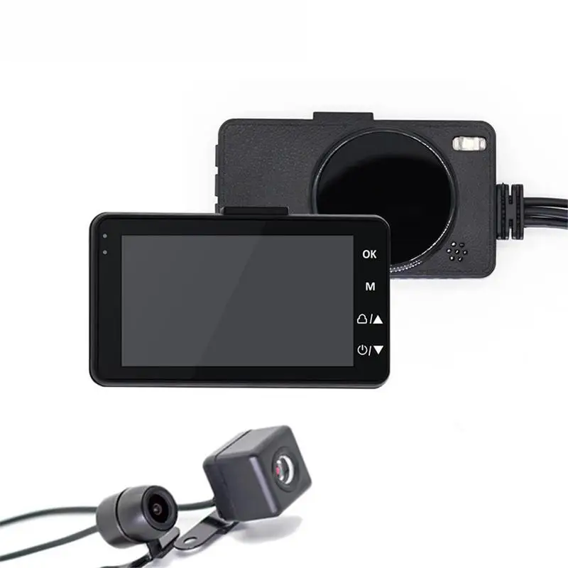 

DC12-24V 1080P Waterproof Motorcycle Camera DVR 3.0 Inch HD Display Motor Dash Cam With Special Dual-track Front Rear Recorder