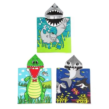 

Cute Cartoon Children Hooded Bath Towel Baby Kids Printed Cloak Beach Towel Boys Girls Kids Swimming Breathable Beach Towel
