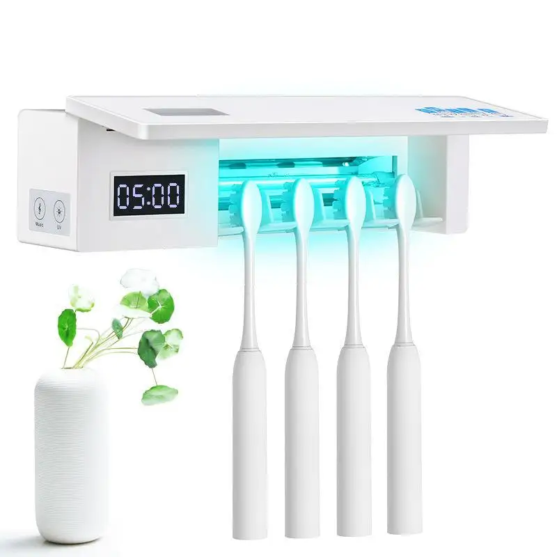 

Suction wall type UV toothbrush disinfection sterilization storage rack toothbrush holder toothpaste set children's music