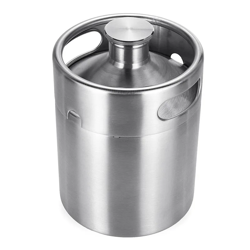 

Mini 2L Home Stainless Steel Beer Keg With Faucet Pressurized Wine Beer Brewing Craft Beer Dispenser Growler Beer Keg System