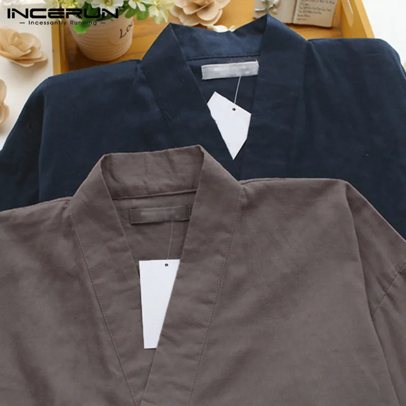 Japanese Mens Kimono Pajamas Suits Male Robe Gown 2Pcs/Set Lounge Bathrobe Sleepwear Loose Man Cotton Comfortable Pajamas Hombre Japanese Mens Kimono Pajamas Suits Male Robe Gown 2Pcs/Set Lounge Bathrobe Sleepwear Loose Man Cotton Comfortable Pajamas Hombre
