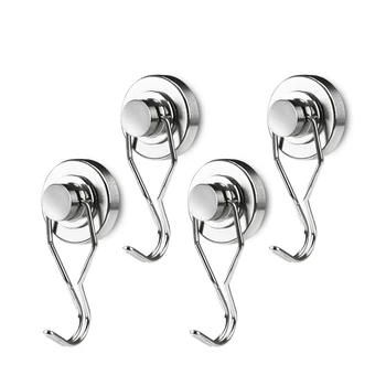 

LUDA Magnetic Hooks,66LB Rotatable Swing Swivel Heavy Duty Neodymium Rare Earth Magnet Hook perfect For Indoor/Outdoor Hanging