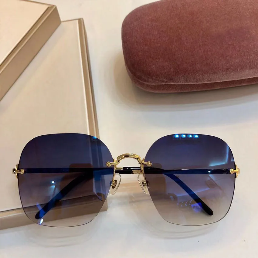Frauen Lens Brille light Brown purple light Fashion Shades Luxus So Promi Gold amp; Marke Sonnenbrille Uv400 navy Randlose Designer Yellow Light Sams Gray dark Weibliche Blue Gradient X10fxUw