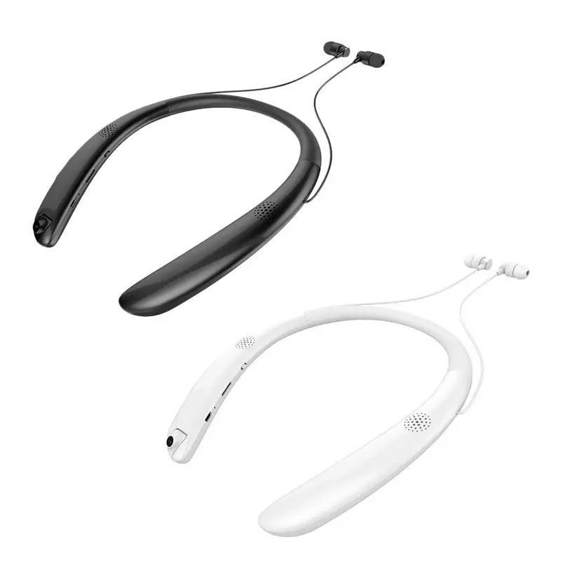 

Magnetic Bluetooth Headset HD Video Mini Camera Stereo Neckband In-ear Earbuds With Camcorder Sport Bluetooth Earphone