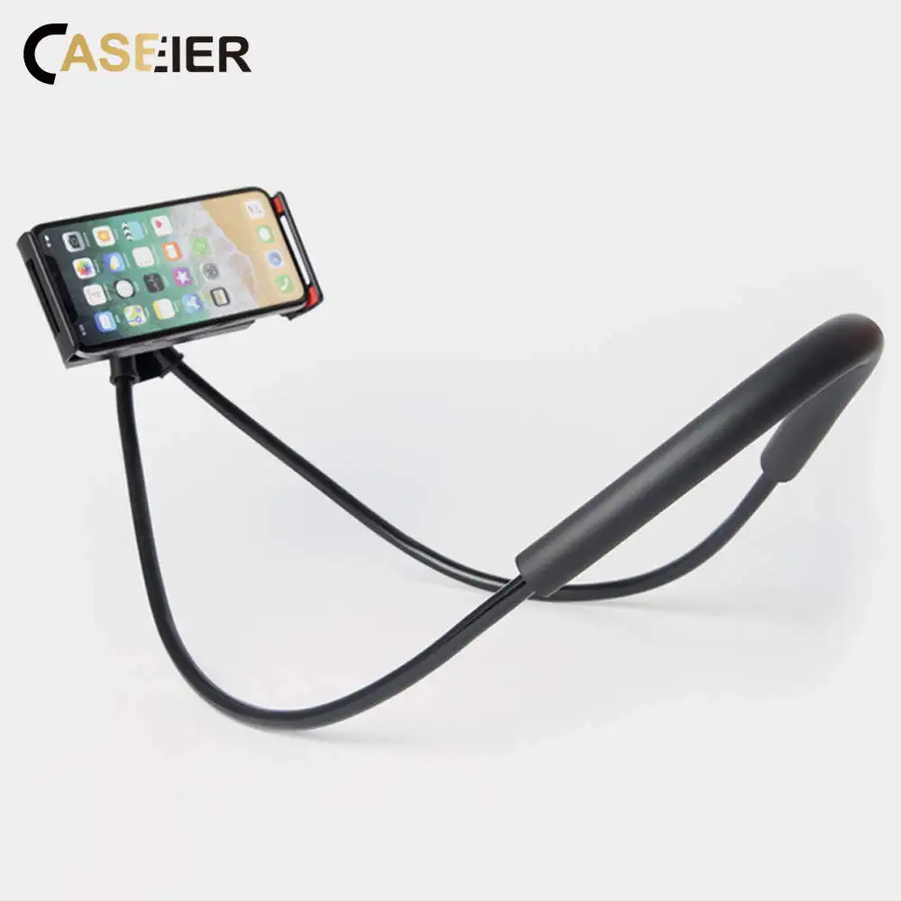 

CASEIER Flexible Hanging Phone Holder For Huawei Universal Neck Phone Holder In Car Desk Sofa Holders For All Smartphone