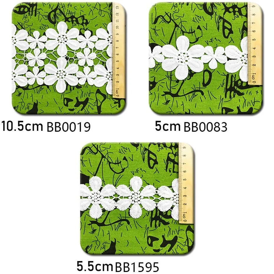 Кружевная отделка Цветочная вышивка 10,5 см 5 см Снежинка Слива молочный шелк водорастворимый DIY швейная ткань белый черный 1 ярд