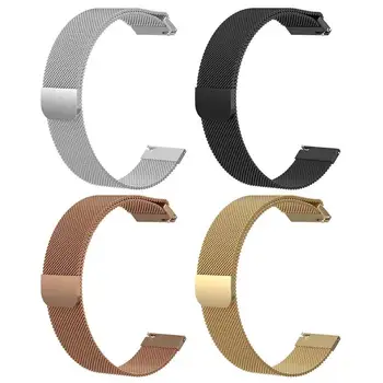 

Magnetic Loop Metal Wristband Strap for Samsung Galaxy 42mm for Huawei watch2 for vivoactive3 For moto360 2rd 42mm version