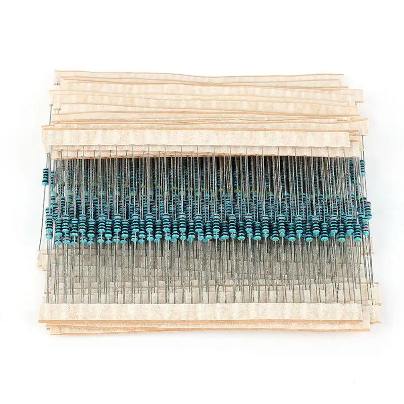 

600pcs/set 30 Models 1/4W 1A 5V Resistance Metal Film Resistor Assorted Kit