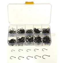 Bobing 500 шт./компл. из высокоуглеродистой стали Колючая Крючки рыболовные круглый изгиб с хранилище для рыболовных снастей Корпус Наружная Рыболовная Снасть коробка