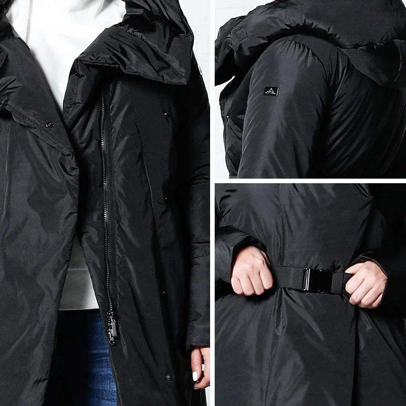 Winter Jackets Women New Women's Parka Female Long Jacket hooded Woman Coat Puffer 2019 Winter Coats With Belt AllureAmore