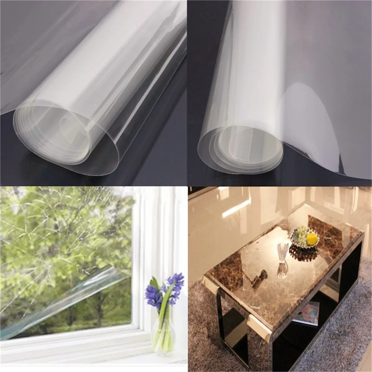 

76x300cm Thickness 2mil Safety Security Clear Window Film Glass Protection Anti Shatter Resist Prevent Glass explosion