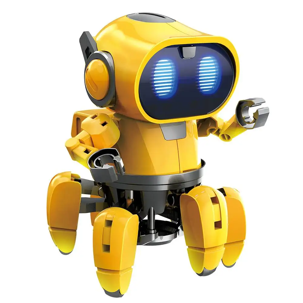 Pro'sKit GE-893 Two Modes STEAM DIY AI Smart Infrared Evades Bonds Walking ABS Materials RC Robot for Children's DIY Toy