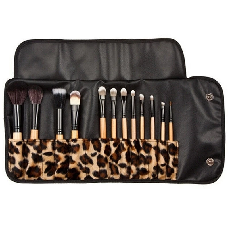 12 шт. Make up Brush Профессиональная Косметика для лица набор кистей setleopard