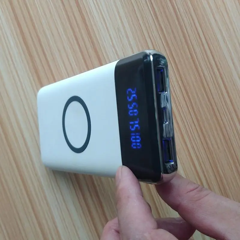 Горячая Qi Беспроводная зарядка 10000 mAh банк питания+ Беспроводное зарядное устройство