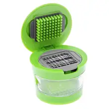 Portable Plastic Stainless Steel Mini Garlic Press Grater Chopper Slicer Onion Hand Presser Grinder Crusher Kitchen Tool