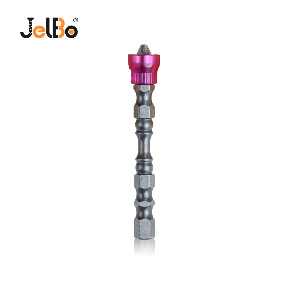 

JelBo Purple Anti-Slip Single Head Magnetic Screwdriver Bit S2 Electric Screw Drive Hex Shank Drill for Power Tools