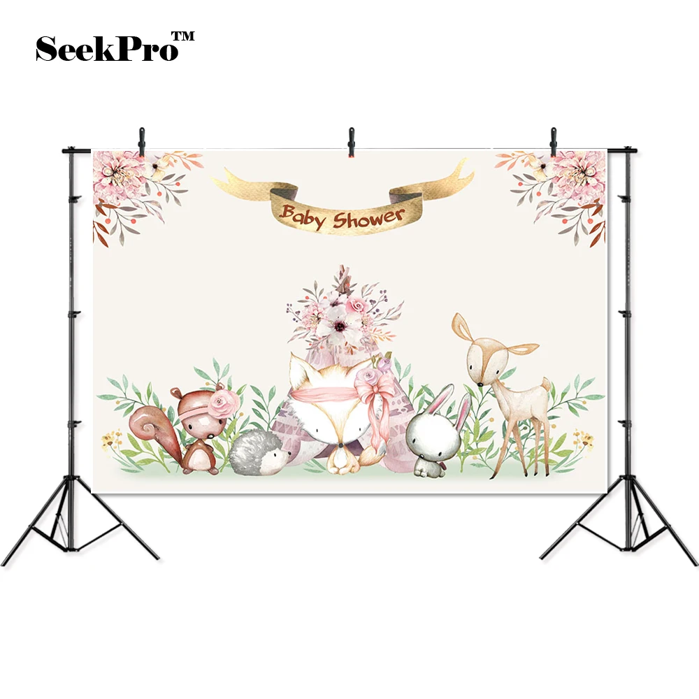 thin vinyl rabbit bear flowers tent baby shower children photo Backgrounds Professional indoor Photographic studio Backdrops