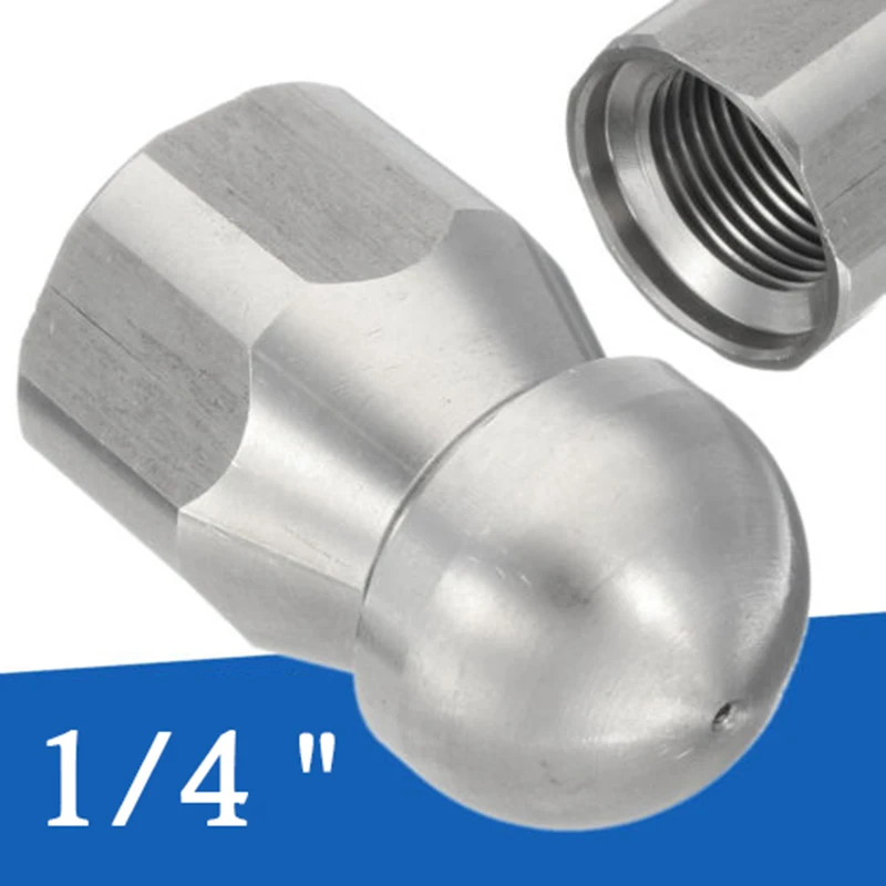 

1/4 inch Pressure Washer Drain Sewer Cleaning Female Nozzle Jet 1 Forward 3 Rear