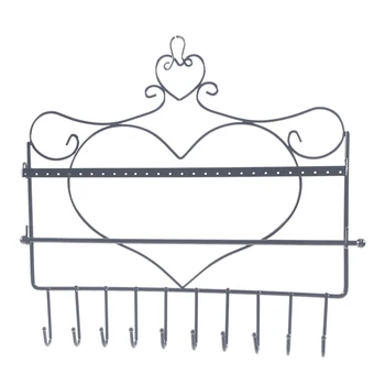 

Wall-Mounted Earrings Storage Bag Hanging Closet Jewelry Storage Rack Black