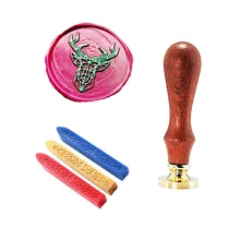 Подпись индивидуальная восковая печать штамп олень Геометрические линии