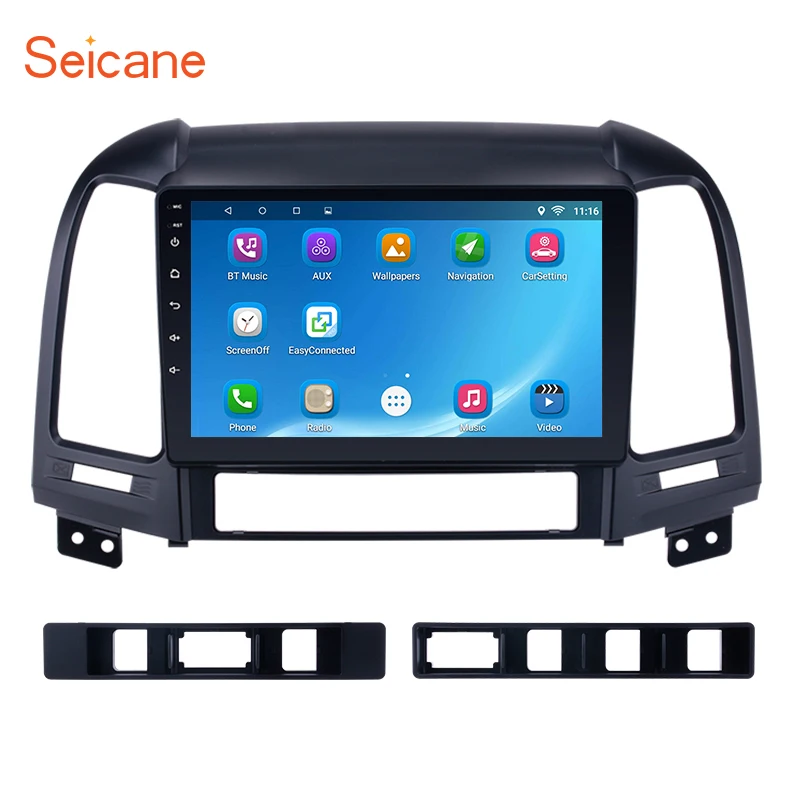 

Seicane Android 8.1 Quad Core Radio GPS Navigation Car Unit Player for 2005-2012 HYUNDAI SANTA FE support Backup Camera DVR Wifi