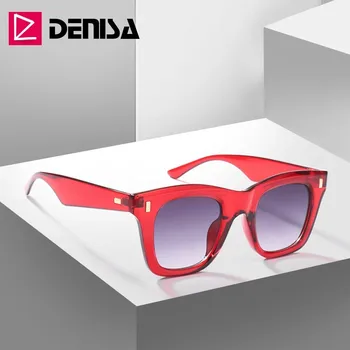 

DENISA Luxury Brand Sunglasses Square Sunglasses Men 2019 Leopard Grain Frame Vintage Glasses Women 100% UV400 Eyewear G2030