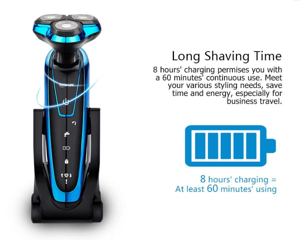 

Shaving Men Washable Shaver Electric Men Electric Machine Care Razor Face Triple Washable Rechargeable Blade 1 Rechargeable