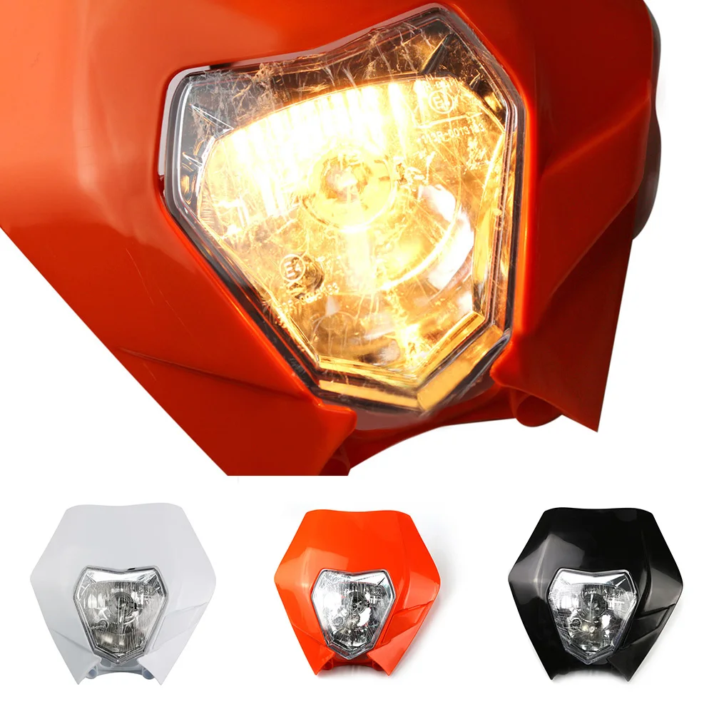

Motorcycle Dirt Bike Supermoto Universal Headlights Headlamp StreetFighter For CRF YZF WRF KXF KLX RMZ DRZ KTM EXC SMR